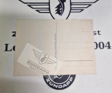 Preview: Original Zündapp Weltrekord Postkarte mit der Kennung W2839-1 wie Neu!